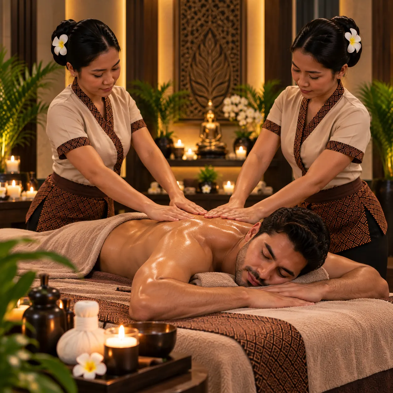 Massage treatment at Green Mubazzarah Spa, Al Ain