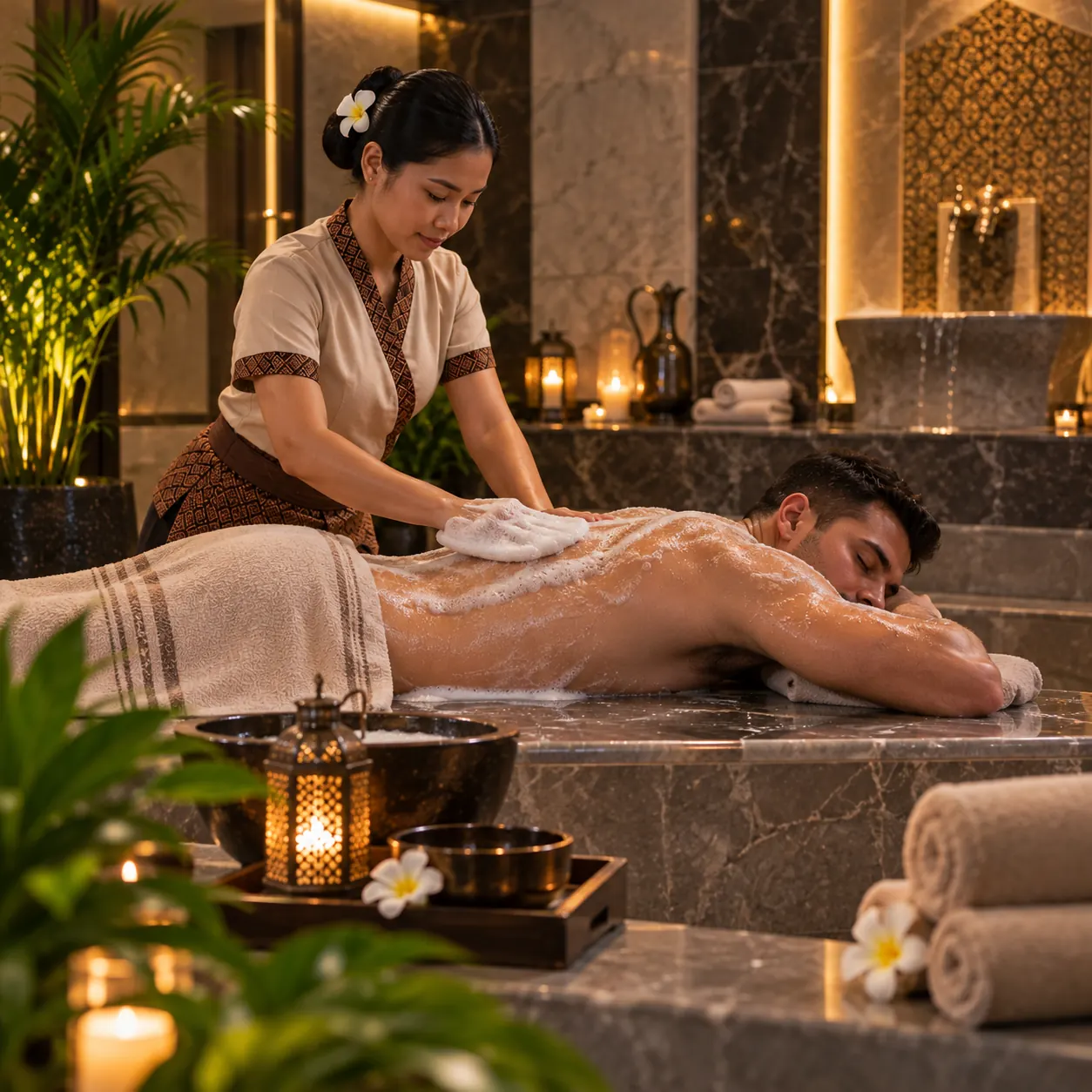 Moroccan Bath detail at Green Mubazzarah Spa