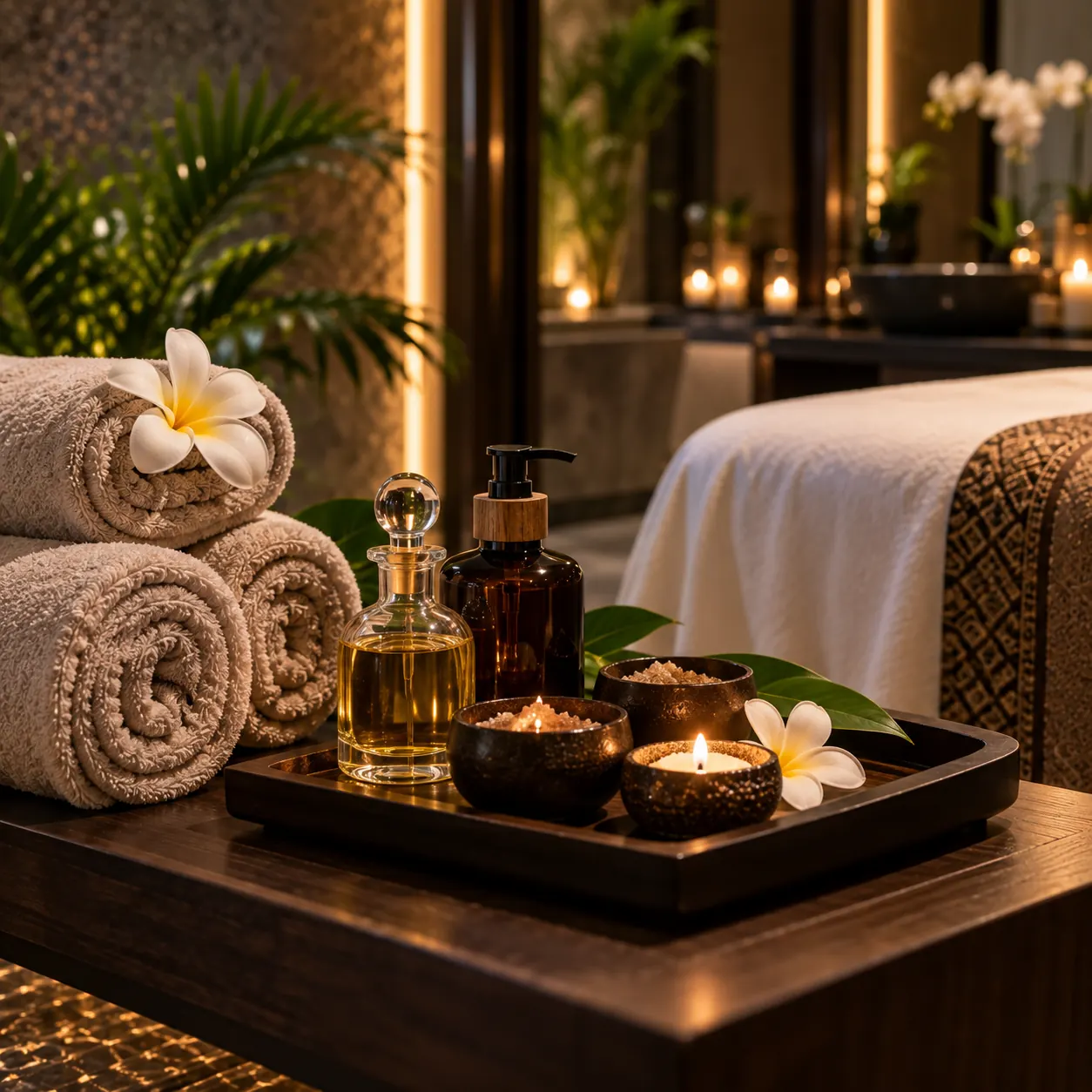 Full Body Massage room at Green Mubazzarah Spa, Al Ain