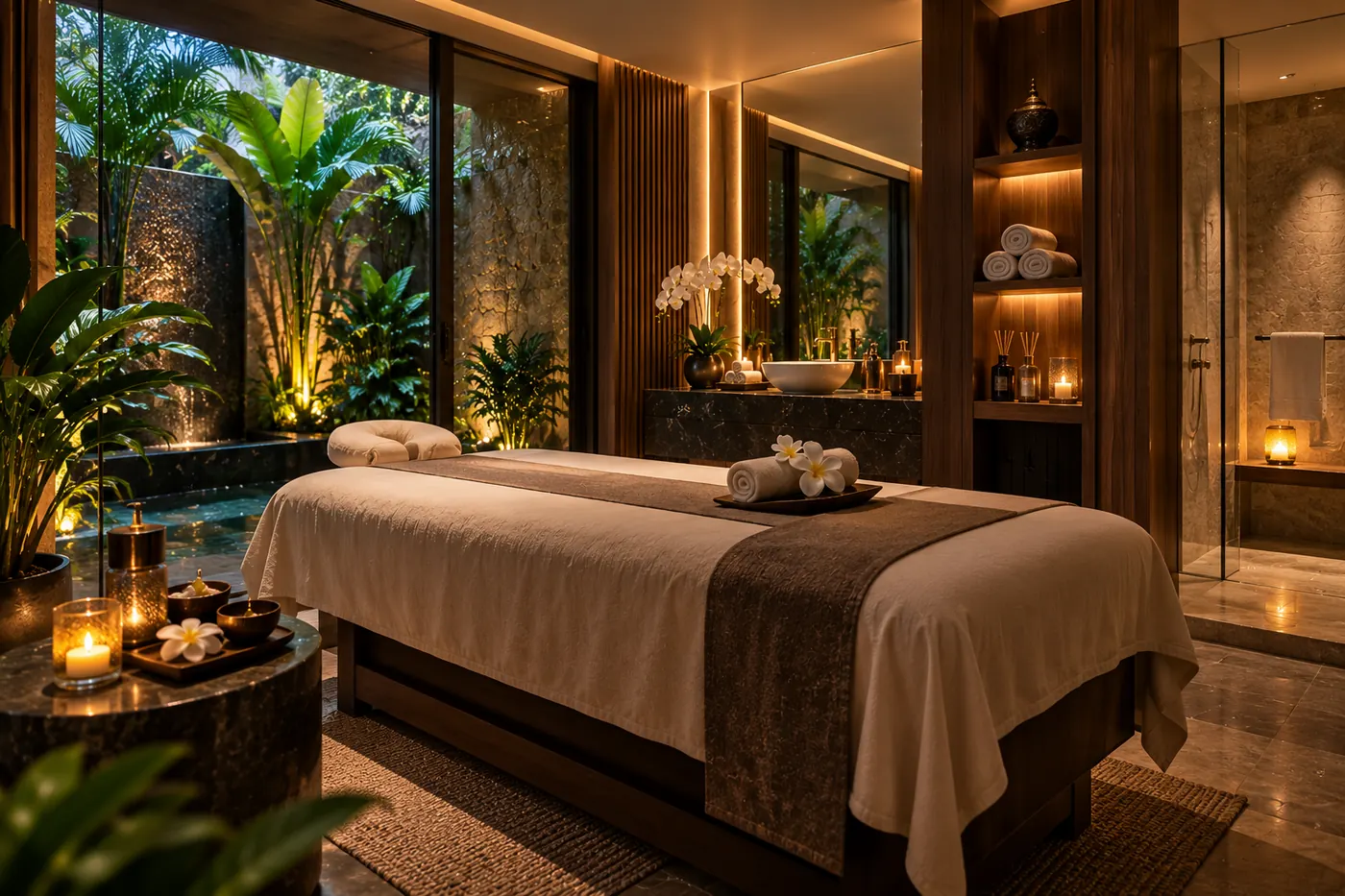Private massage room near you at Green Mubazzarah Spa, Al Ain